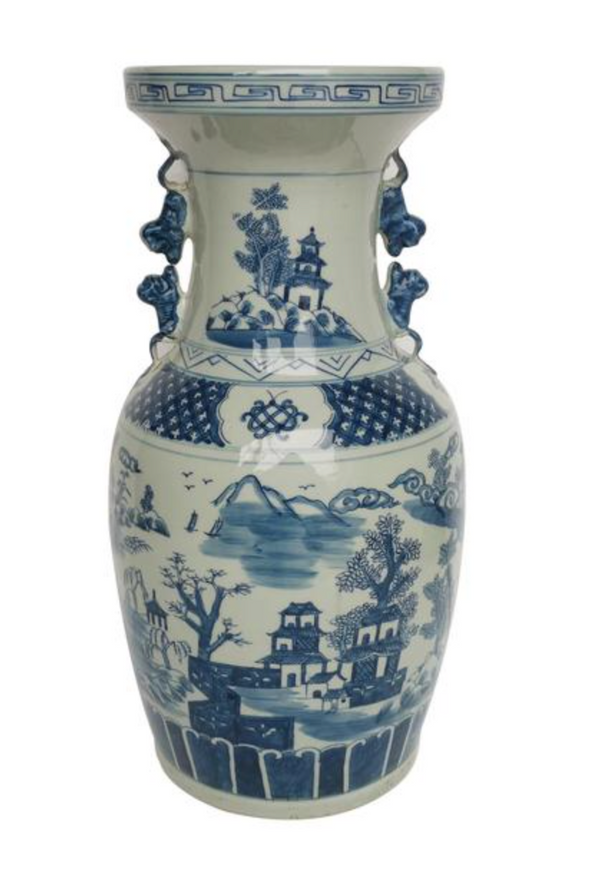 Landscape Vase with Handles