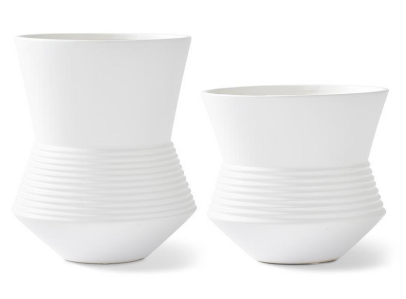 Ribbed Ceramic Pots