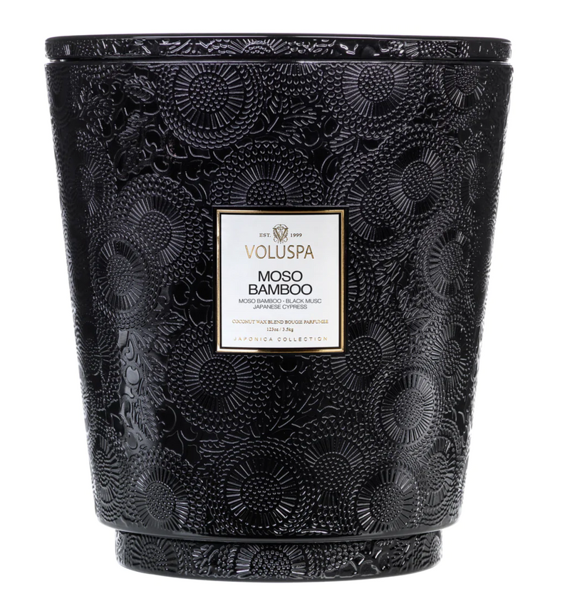 Moso Bamboo 5 Wick Hearth Candle
