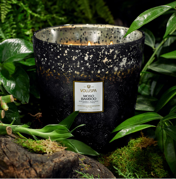 Moso Bamboo 5 Wick Hearth Candle