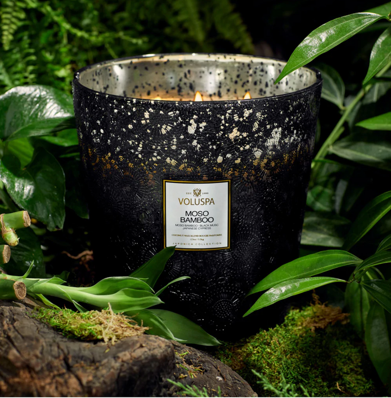 Moso Bamboo 5 Wick Hearth Candle