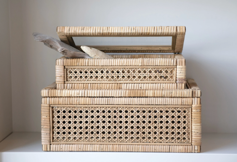 Everly Rattan Boxes