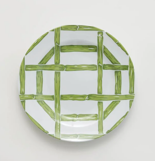 Green Bamboo Appetizer Plate