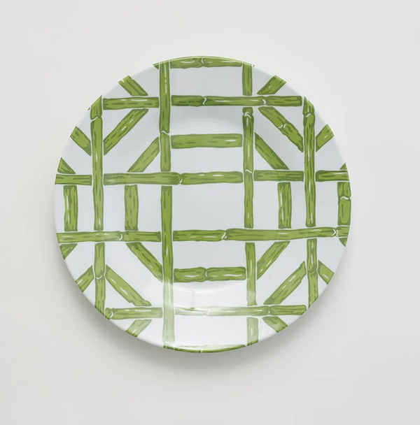 Green Bamboo Luncheon Plate