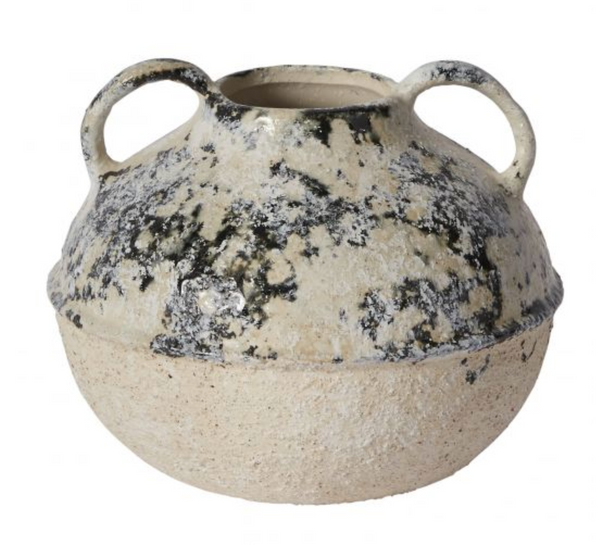 Speckled Grey & White Vase