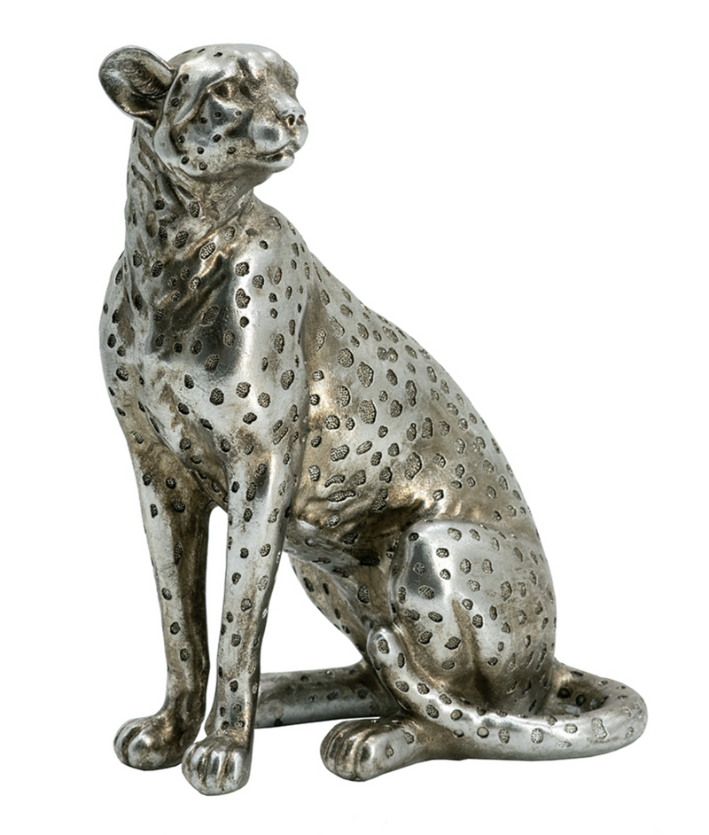Sitting Leopard Sculpture