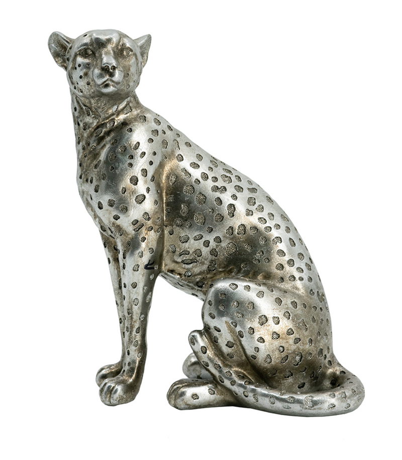 Sitting Leopard Sculpture