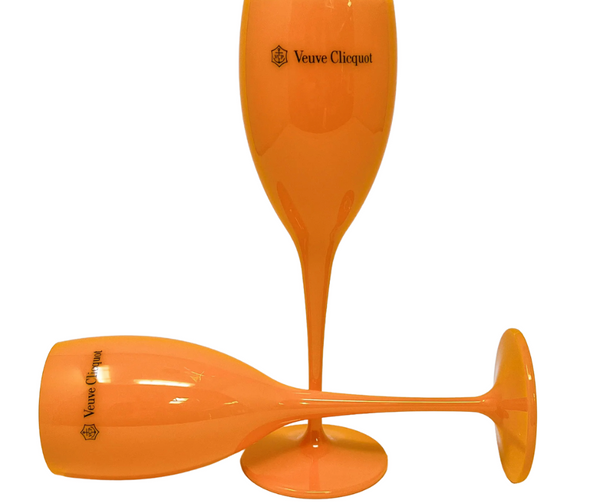 Orange Veuve Clicquot Champagne Flute
